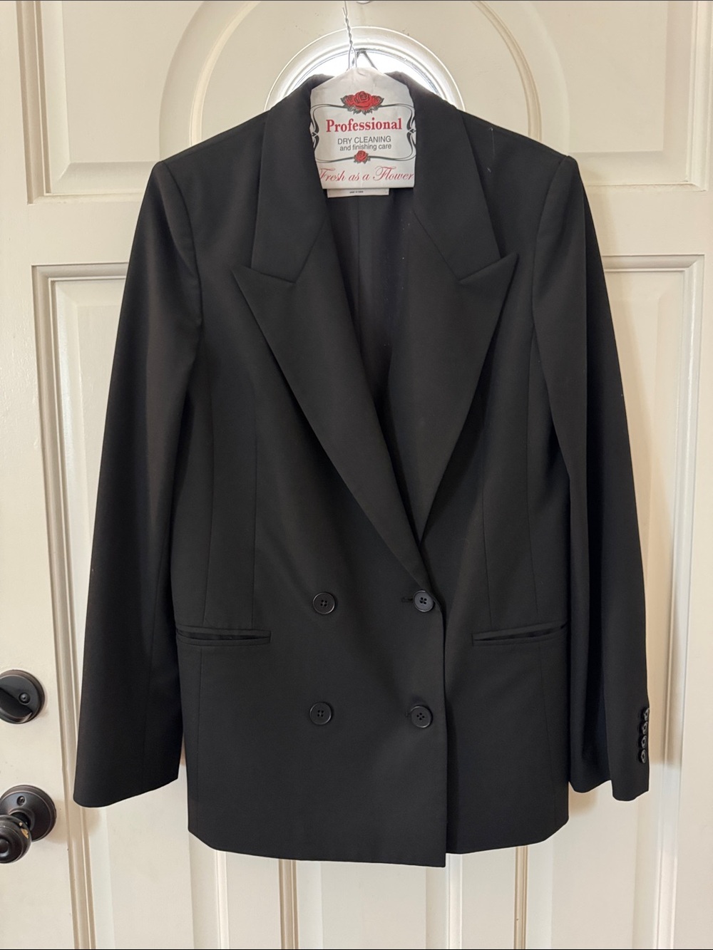 Aritzia Wilfred Classic Double-Breasted Black Women's Blazer Small